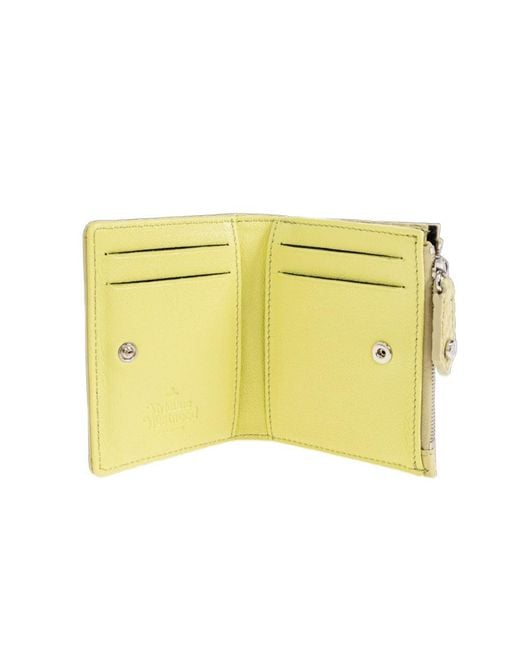 Vivienne Westwood Metallic Embossed Zip Wallet