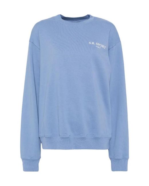 Sporty & Rich Blue Wimbledon Crewneck Sweater for men