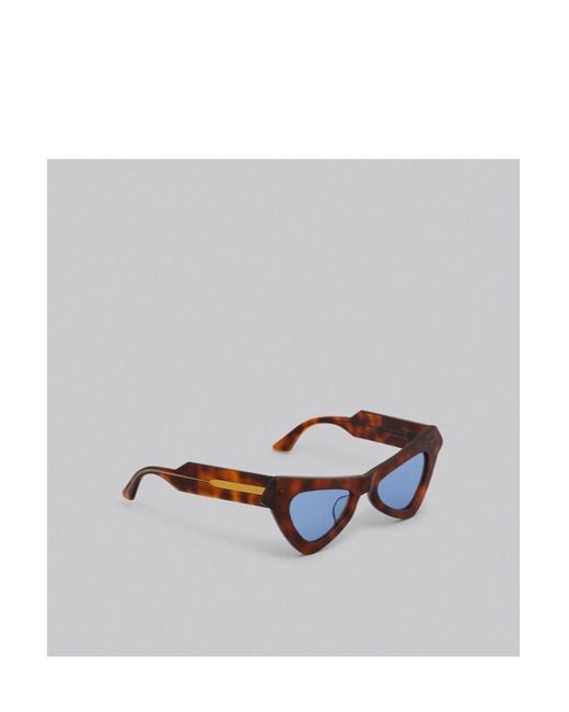 Marni White Fairy Pool Triangular-Frame Sunglasses