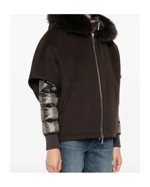 Moorer Black Long-Sleeve Casual Jacket