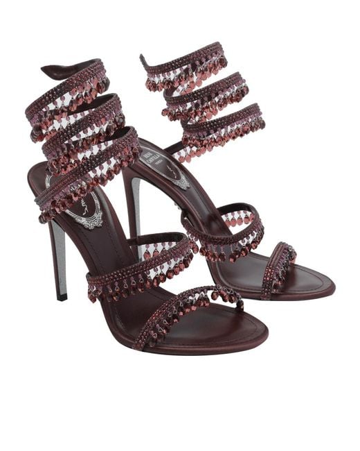 Rene Caovilla Metallic René Caovilla Chandelier Embellished Sandals