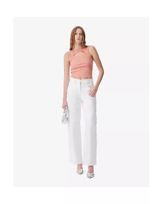 IRO Pink Pina Cut-Out Tank Top