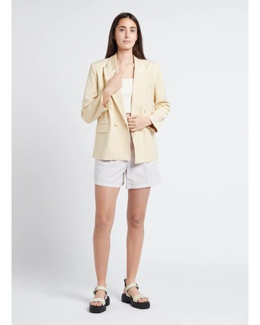 Ba&sh Natural Double-Breasted Blazer