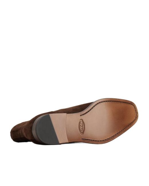 Tod's Brown Logo Short Boots for men