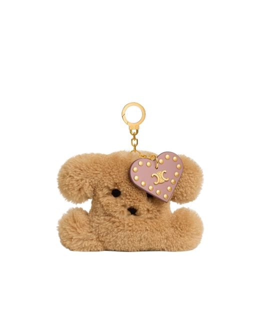 Céline White Triomphe Pom-Pom Charm