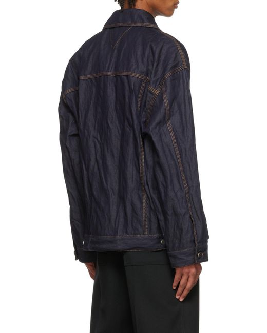Bottega Veneta Blue Buttoned Denim Jacket for men