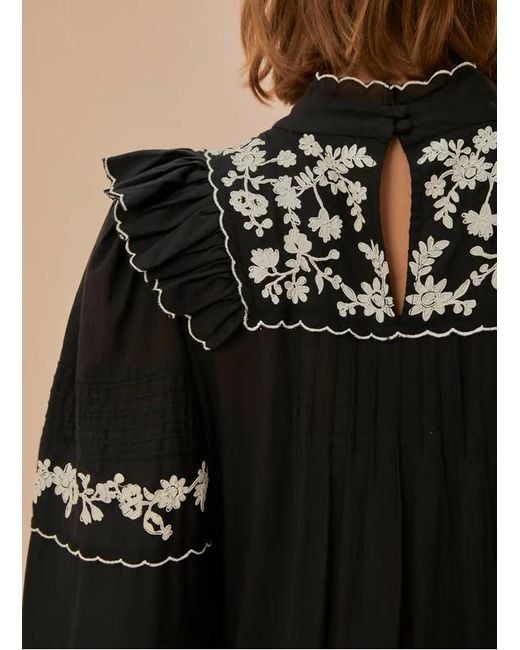 Farm Rio Black Long Sleeve Dress