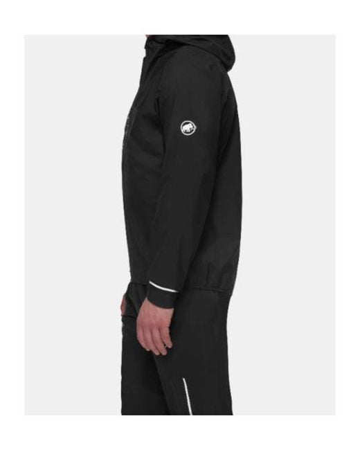 Mammut Black Logo-Print Hooded Jacket for men