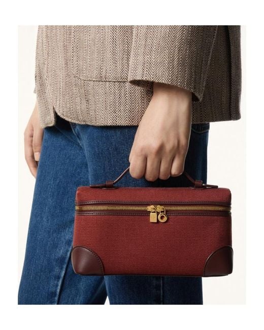 Loro Piana Red Extra Pocket L19 Handbag