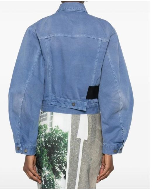 Haikure Blue Cropped Denim Jacket