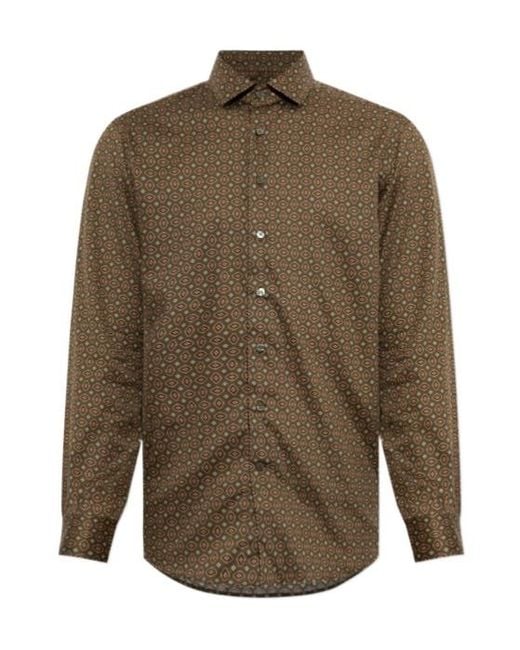 Etro Green Long-Sleeved Shirt for men