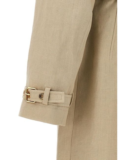 Balmain Natural Double-Breasted Trench Coat