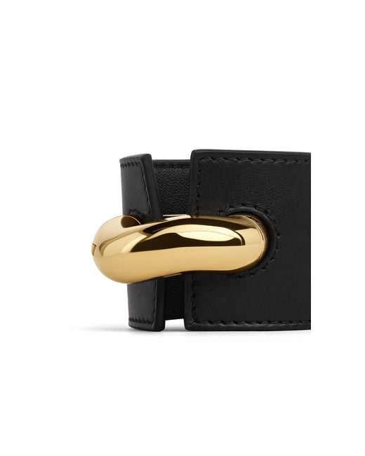 Alaïa Black Sphere Leather Bracelet