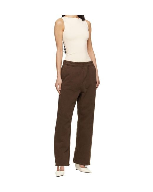 Entire studios Brown Off- Boat Neck Top