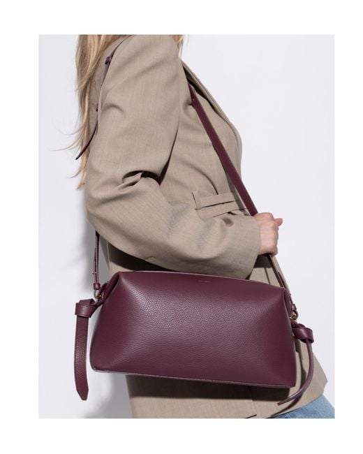 Yuzefi Purple Brioche Knotted-Strap Cross Body Bag