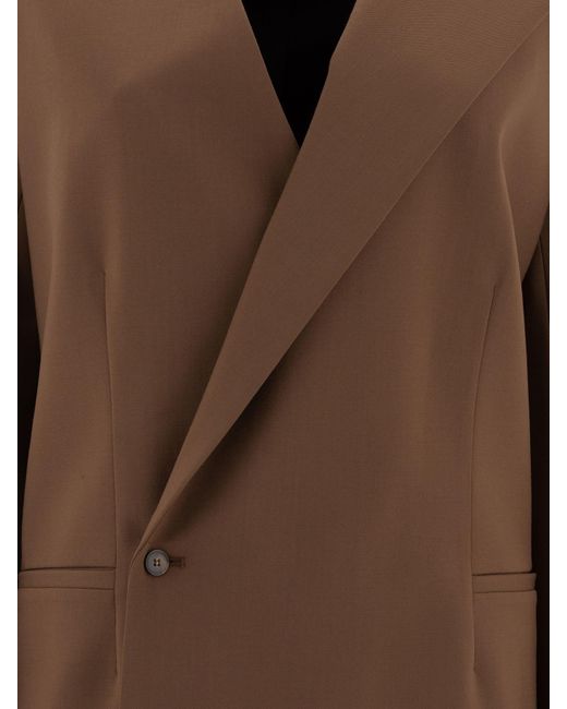 Loulou de Saison Brown Nodo Blazer Jacket