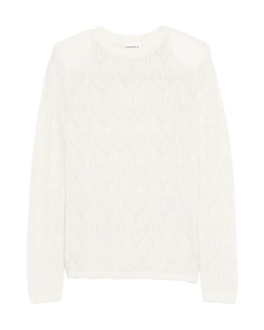 P.A.R.O.S.H. White Chevron-Pattern Sweater