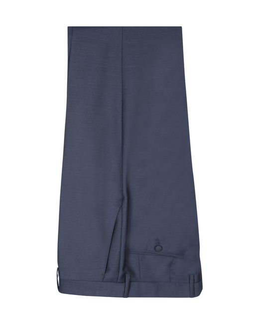 Lardini Blue Single-Breasted Wool Blend Suit for men