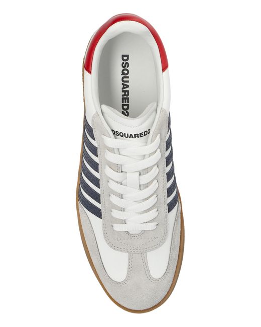 DSquared² White Low-Top Lace-Up Sneakers