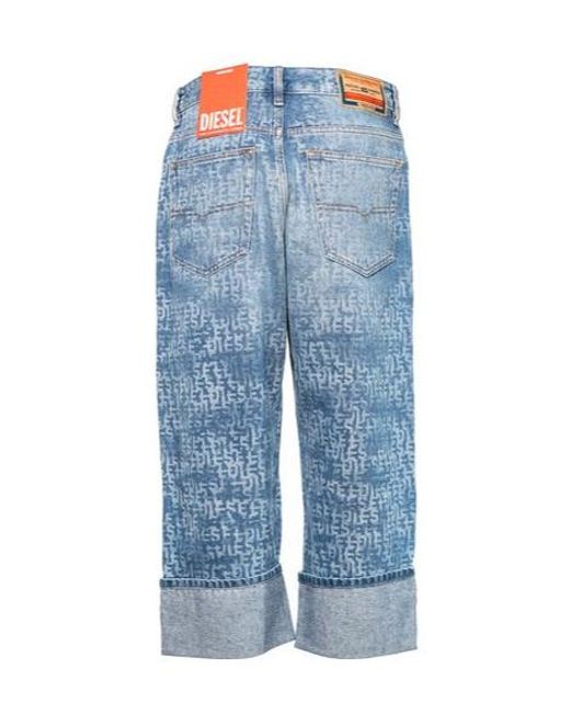 DIESEL Blue 1999 Straight-Leg Logo Patch Jeans