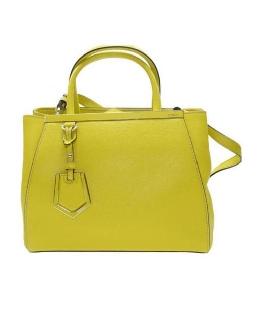 Fendi Yellow Logo Handbag