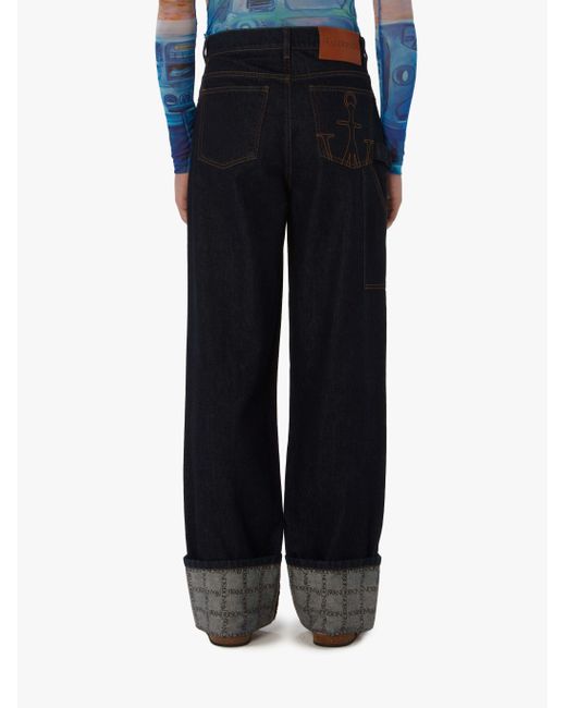 J.W. Anderson Black Straight Leg Mid-Rise Jeans for men
