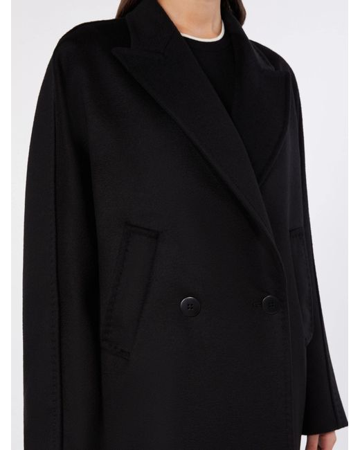 Max Mara Black Studio Double Breasted Coat