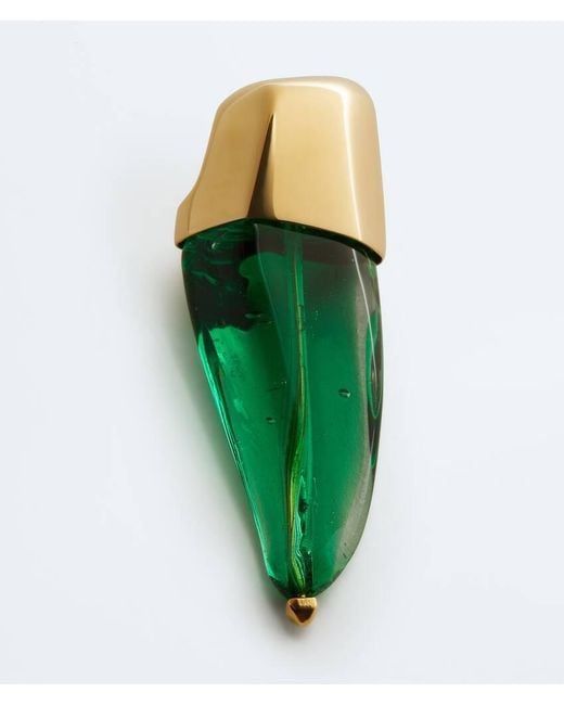 Bottega Veneta Green Large Prisma Earrings