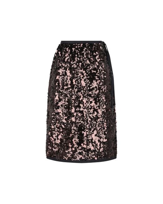 Prada Black Sequined Skirt