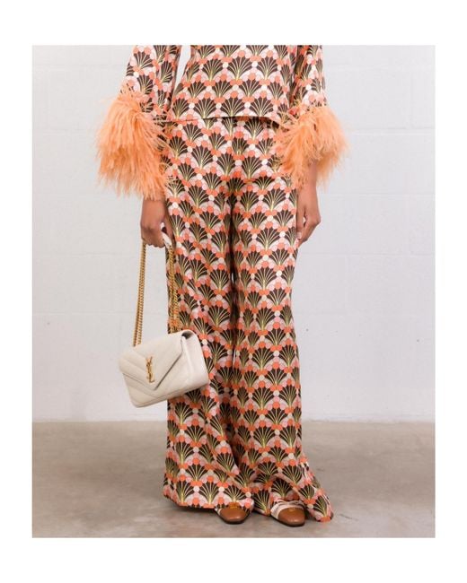 LaDoubleJ White La Doublej Geometric Print Palazzo Pants
