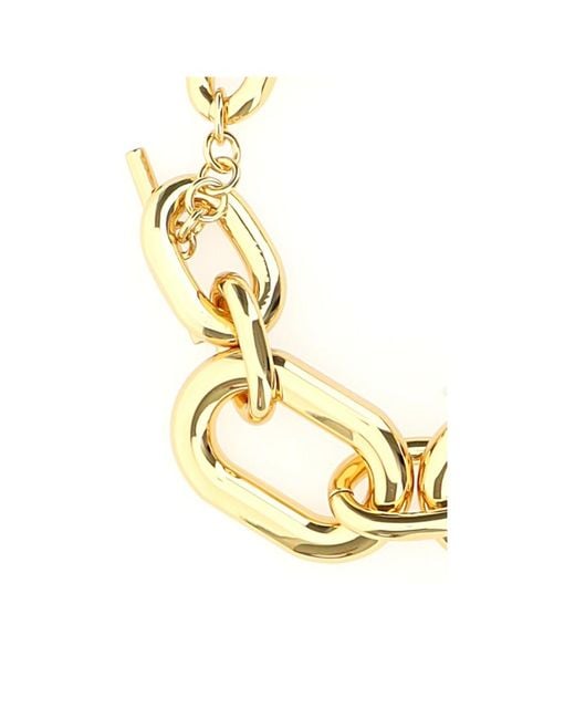 Rabanne Metallic Chain-Link Choker Necklace