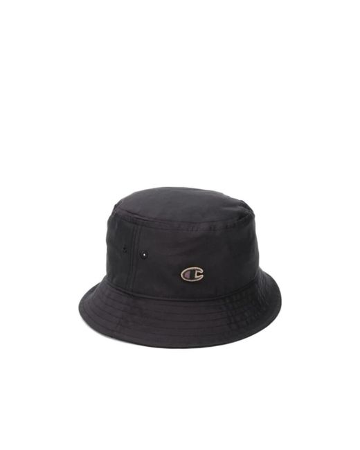 Rick Owens Black X Champion Joint Embroidered Logo Wide-Brimmed Hat for men