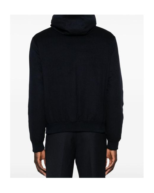 Moorer Black Front Zip Jacket for men