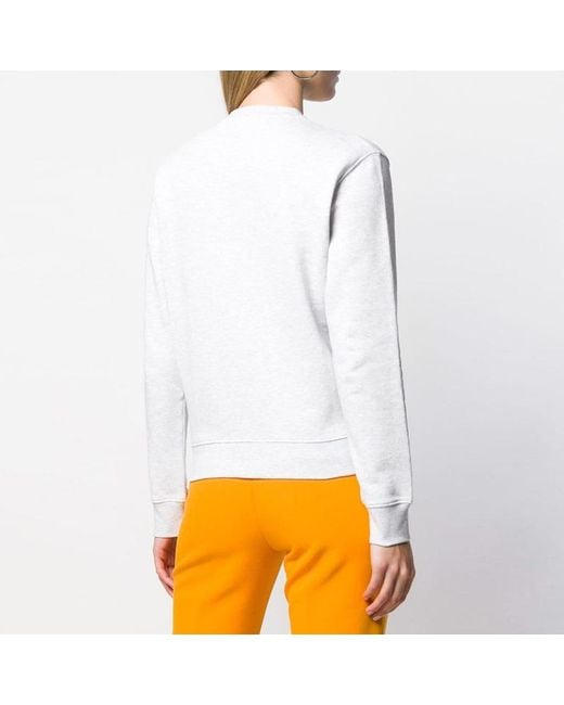 MSGM White Printed Logo Sweater