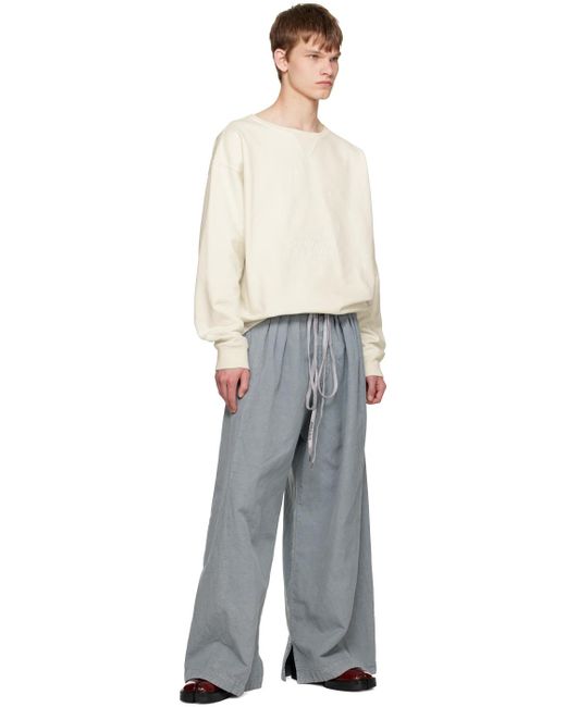 Maison Margiela White Numeric Logo Sweatshirt for men