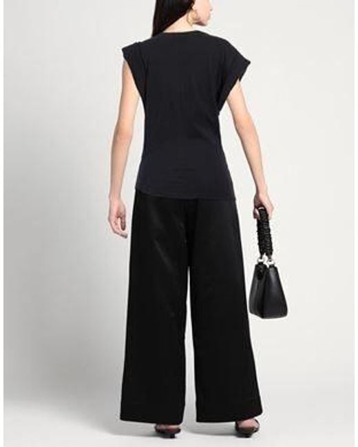 Isabel Marant Black Solid Color Fashion Short Sleeve T-Shirt