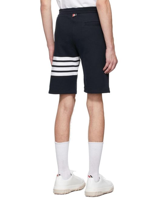 Thom Browne Blue Bar Bermuda Shorts for men