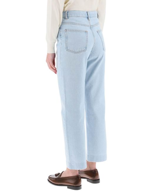 A.P.C. Blue Cropped Jeans