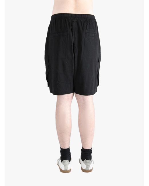 Rick Owens Black Drawstring Cargo Shorts for men