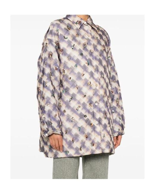 Dries Van Noten Gray Long Sleeve Shirt