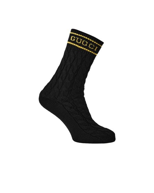 Gucci Black Logo Socks