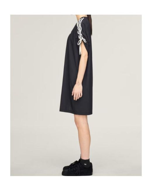 Y-3 Black Cinch 3 Stripes Oversized T-Shirt Dress for men
