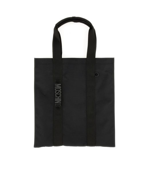 Moschino Black Cordura Shopper Bag for men