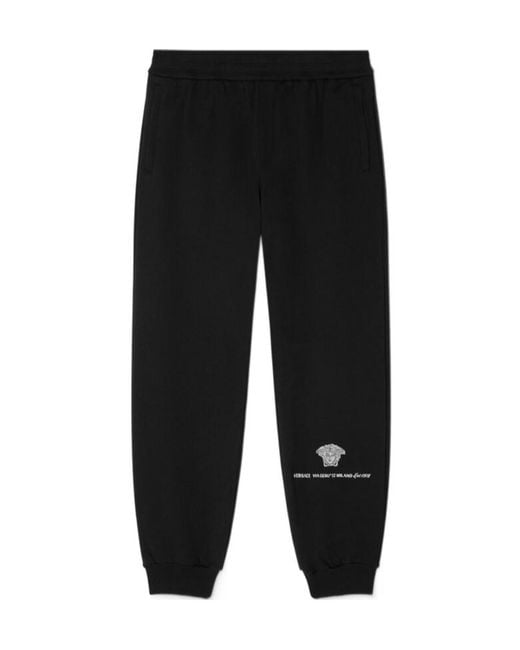 Versace Black Medusa Milano Track Pants for men