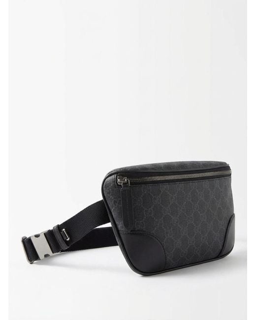 Gucci Black Gg Emblem Medium Belt Bag for men
