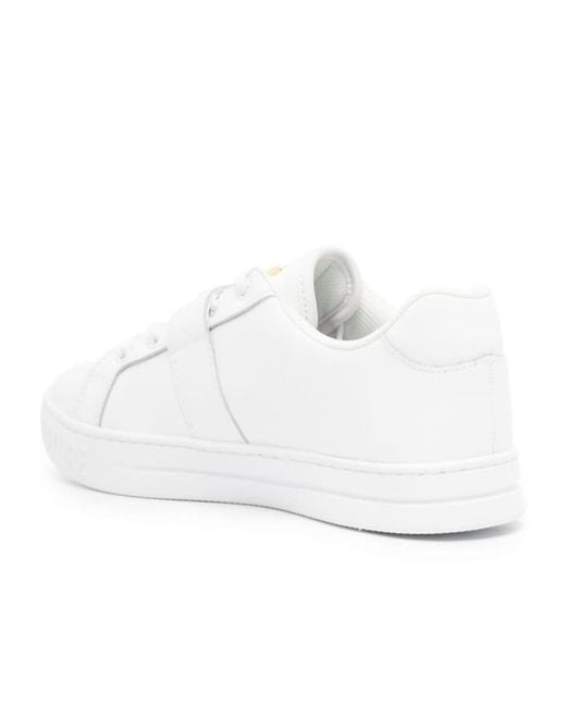 Versace Jeans White Baroque Buckle Sneakers