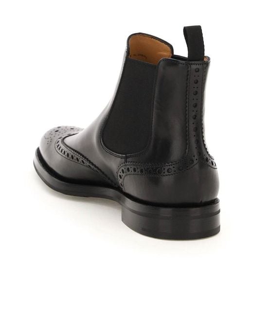 Church's Black Ketsby Wg Brogue Chelsea Boots