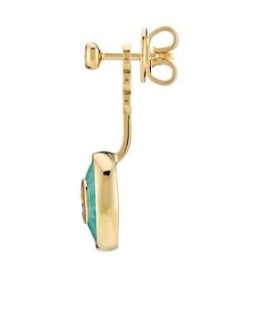 Gucci White Interlocking 18K Earrings