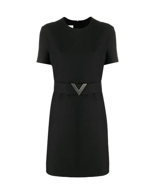 Valentino Black Logo Dress