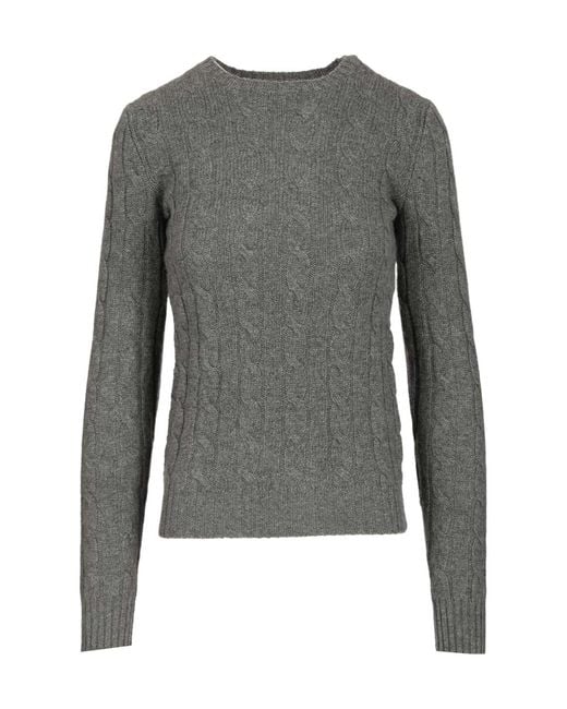 Polo Ralph Lauren Gray Cable Knitted Jumper